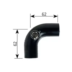 Hot Coude caoutchouc 90° ø 22 mm avec purge Accessoire Pour Chauffage Et Combiné·Accessoires Liquide Caloporteur Et Aérothermes