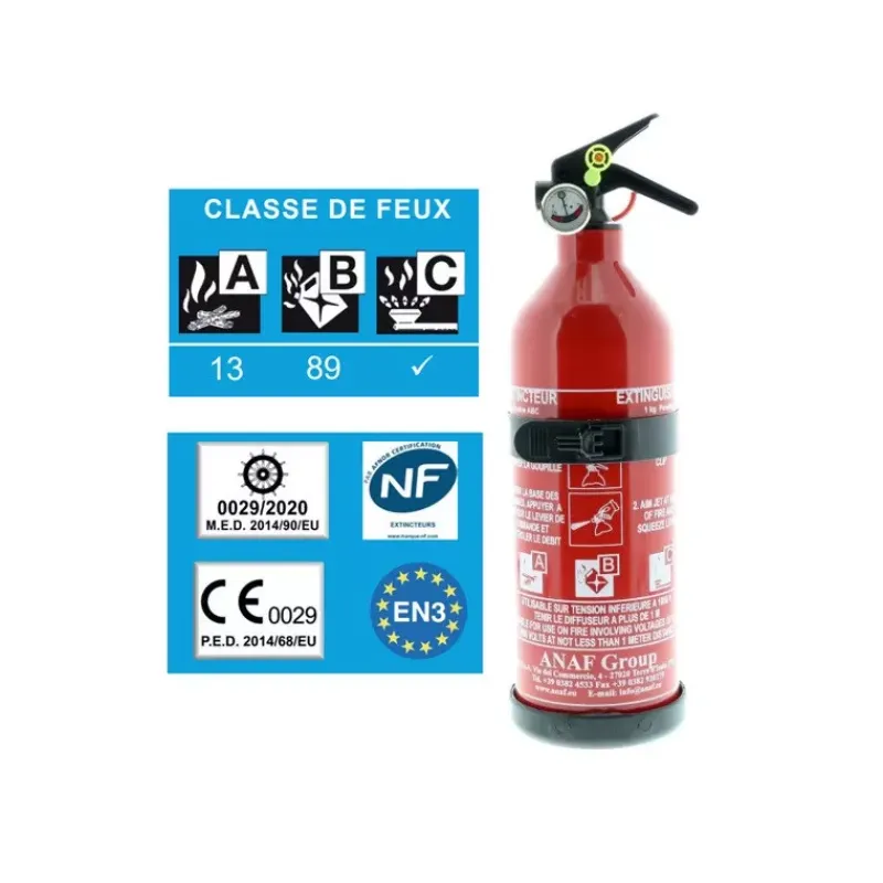 Clearance ANAF Extincteur ABC 1 kg | avec support et manomètre Lutte Incendie & Extincteur|Matériel De Sécurité Embarqué·Lutte Incendie & Extincteur