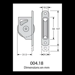Sale Poulie encastrée de sortie de mât réa 40 mm Poulie, Anneau De Friction & Palan·Poulie À Billes