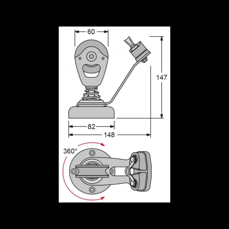 Clearance Tourelle avec poulie et coinceur Taquet, Bloqueur & Chaumard·Bloqueur & Coinceur