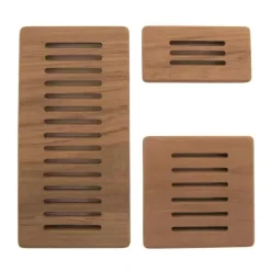 Grille d'aération rectangulaire en teck*ARC Marine New