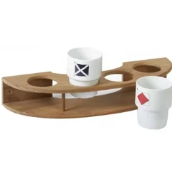 Porte-verres mural en teck*ARC Marine Sale