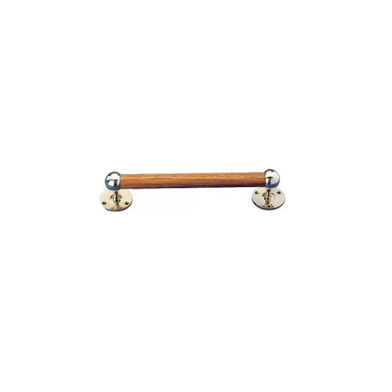 Hot ARC Porte-serviettes teck ø 2,5 cm embouts laiton Rangement·Aménagement Salle De Bain|Décoration Marine·Equipement Teck