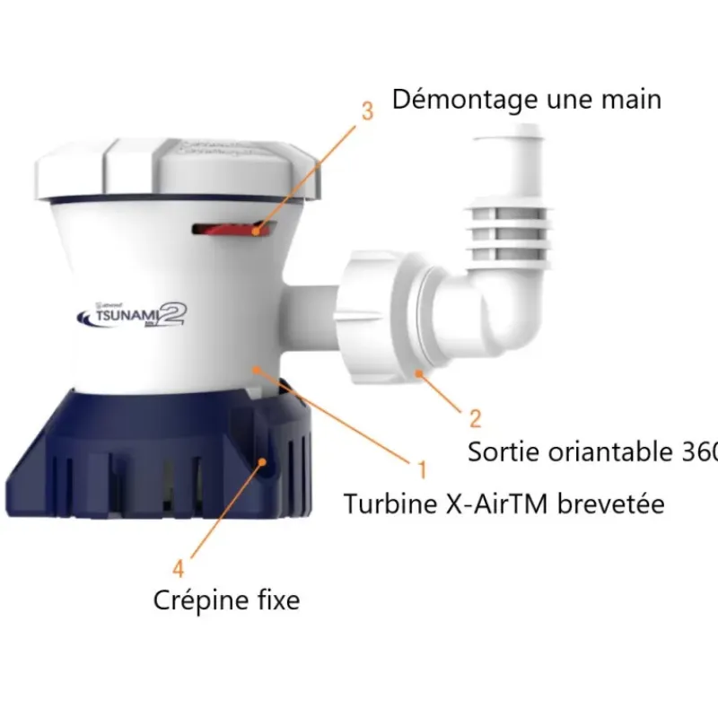 Clearance Pompe de cale Tsunami MK2 T1200 Pompe De Cale Et Moyen D'Asséchement·Pompe De Cale Électrique