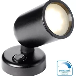 Spot LED articulé noir*Batsystem Outlet