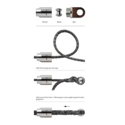 Ridoir à cage ouverte chromée 4 mm*Blue Wave