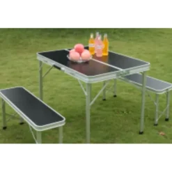 Clearance Table pique-nique avec bancs Mobilier De Camping·Table De Camping|Mobilier De Plein Air·Table