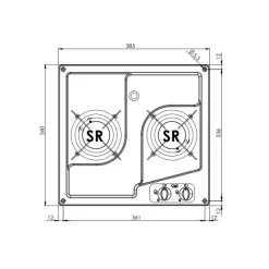 Burny 2 feux  | PC1322 Appareil De Cuisson Intérieur·Plaque De Cuisson Gaz|Cuisson Intérieure, Réchaud Et Réchaud-Four·Réchaud Et Plaque De Cuisson Gaz