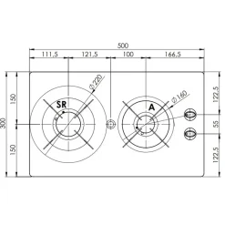 Clearance Burny 2 feux Cristal | PV1357 Appareil De Cuisson Intérieur·Plaque De Cuisson Gaz|Cuisson Intérieure, Réchaud Et Réchaud-Four·Réchaud Et Plaque De Cuisson Gaz