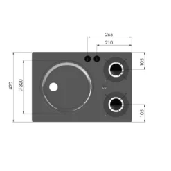 Sale Combiné Cristal 2 feux | PV1360 Appareil De Cuisson Intérieur·Combiné Évier Gaz|Cuisson Intérieure, Réchaud Et Réchaud-Four·Réchaud Évier Gaz Combiné
