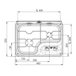 Plaque de cuisson 460 x 355 mm | FC1346*Can New