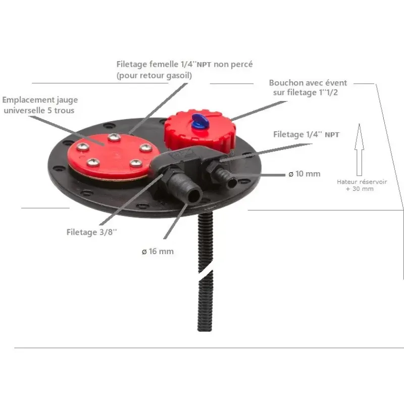 Hot Platine multifonction réservoir Moteur Hors-Bord Thermique & Équipements·Accessoire Moteur Hors-Bord