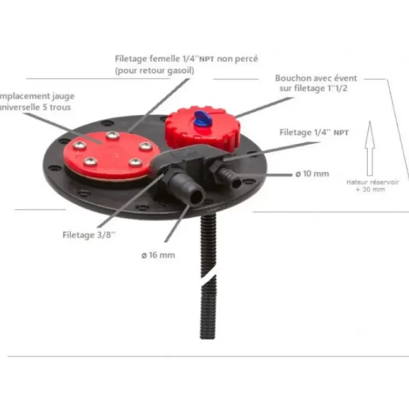 New Réservoir carburant avec cloison Circuit Carburant·Cuve & Réservoir