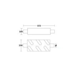 New silencieux 15 à 85 CV Equipement Moteur In-Bord·Circuit Échappement