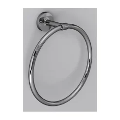 Porte serviette anneau chromé*Carbest Discount