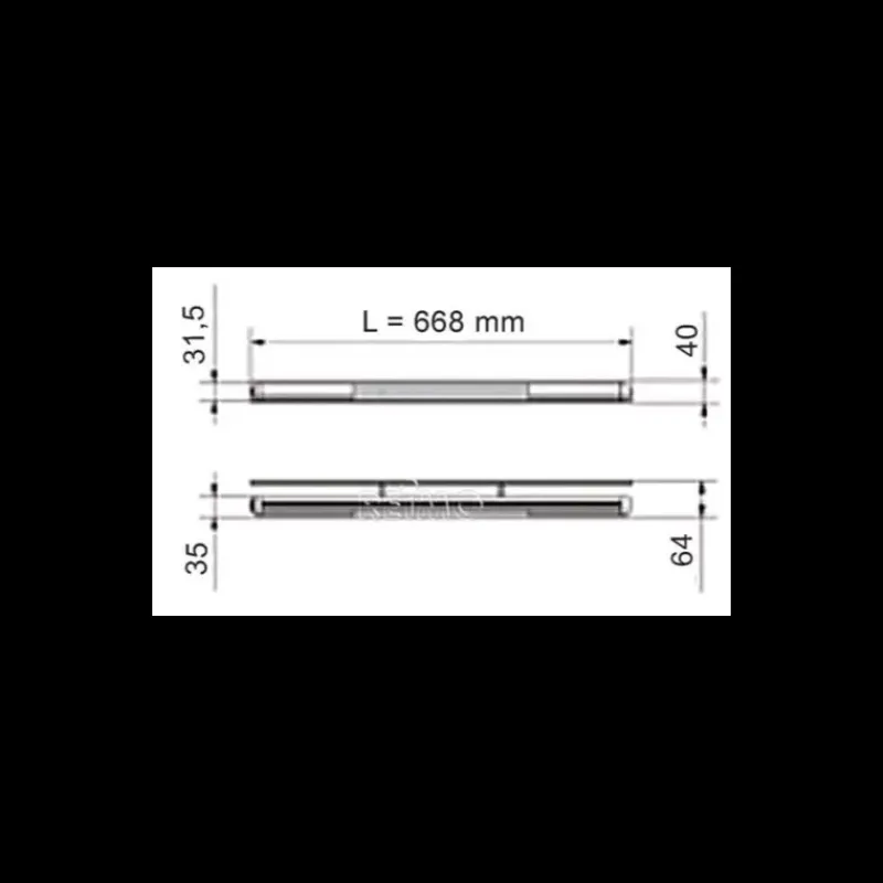 Réglette Stilo alu 668 mm*Carbest Online