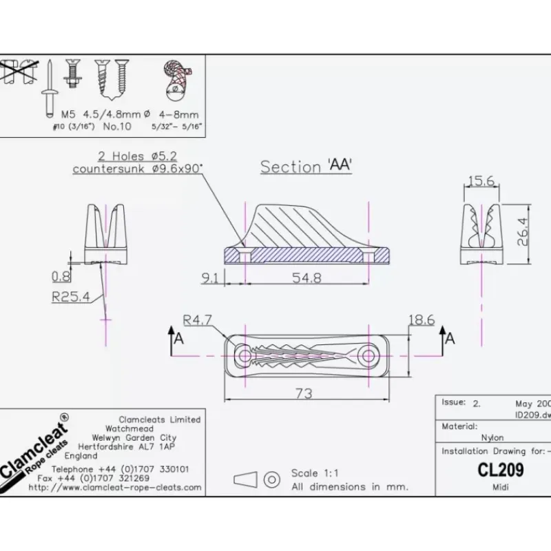 CL209 MIDI*Clamcleat