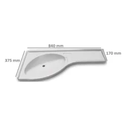 Lavabo avec retour Evier, Lavabo & Receveur·Lavabo De Salle De Bain|Lavabo, Évier & Receveur·Lavabos Pour Salle De Bain