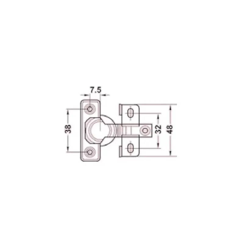 Charnière invisible 50 x 50 mm*Decmo New