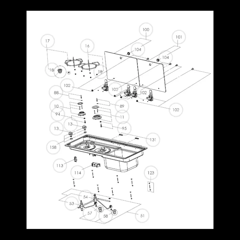 New Pièces détachées MO 9722 Appareil De Cuisson Intérieur·Pièce Détachée Pour Appareils De Cuisson