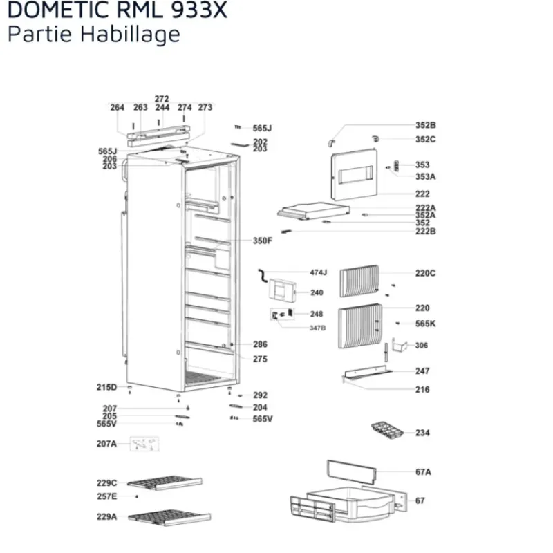 Online Pièces détachées RML933X Réfrigérateur·Pièce Détachée Réfrigérateur