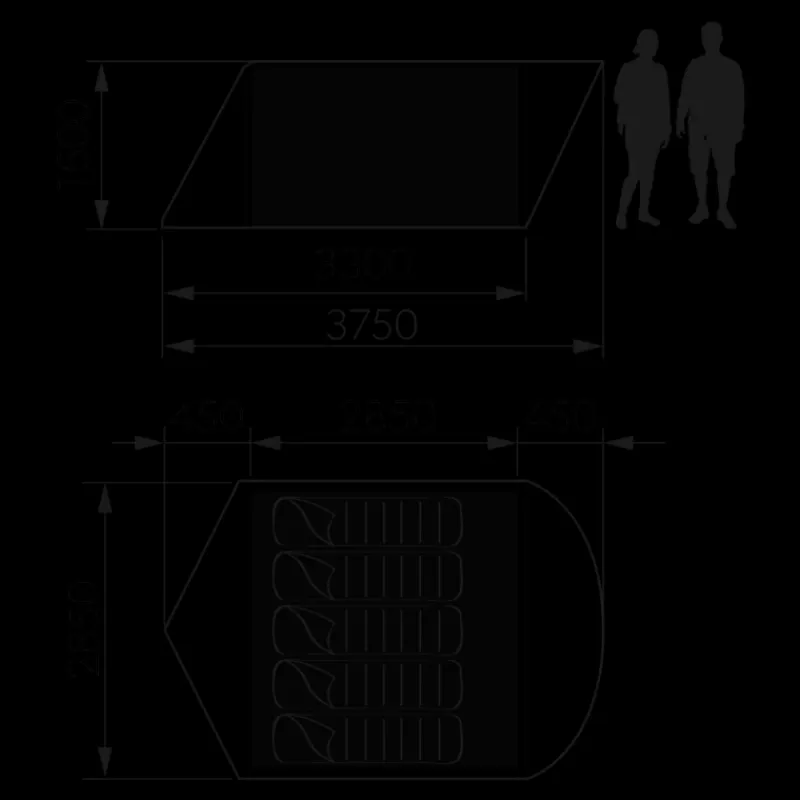 Reunion FTG 5X5 Redux Toile De Tente Gonflable·Tente Gonflable 5 Personnes