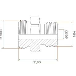 Adaptateur M16x1.5-M14*DREHMEISTER Clearance