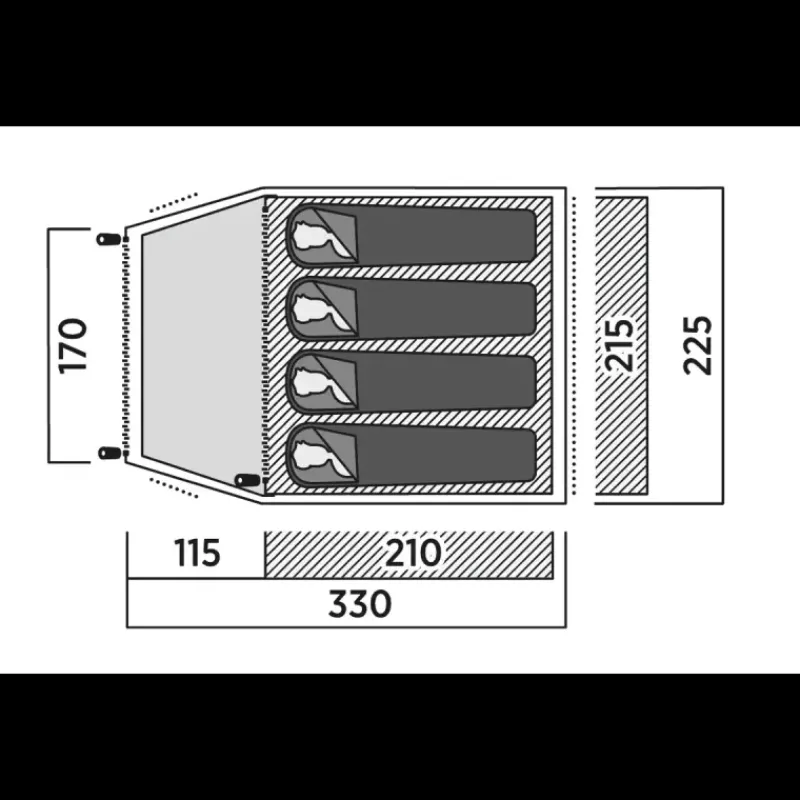 New Setesdal 4 Toile De Tente À Armature·Tente 4 Personnes