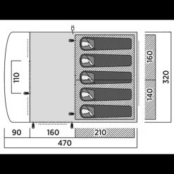 Sale Skarvan 5 Toile De Tente À Armature·Tente 5 Personnes