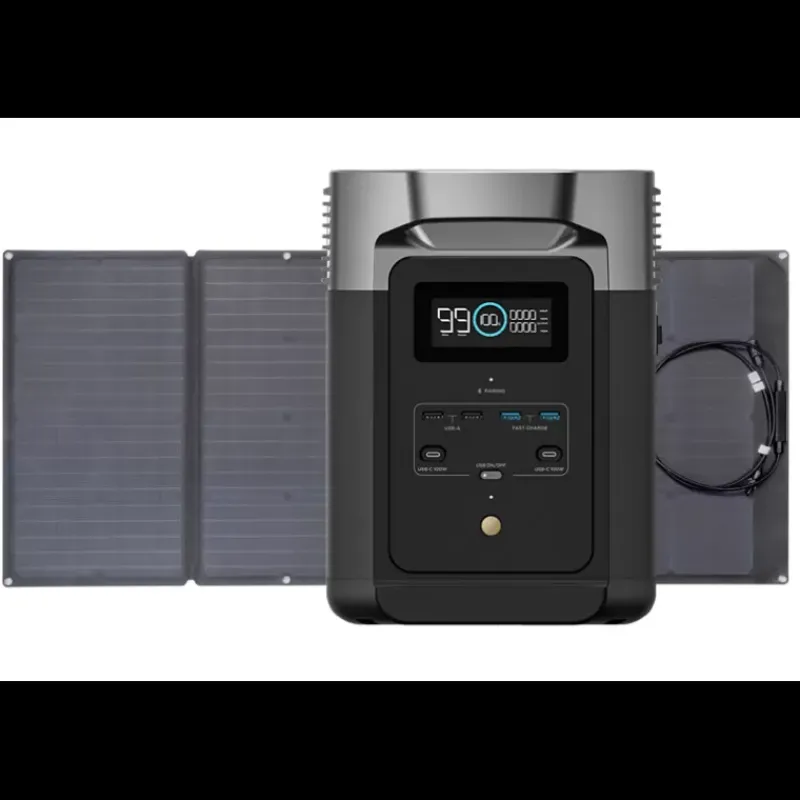 New Delta 2 1024 Wh + Panneau solaire 160 W Electricité & Éclairage·Batterie Nomade & Groupe Électrogène Solaire|Batterie·Batterie Nomade Et Station D'Énergie