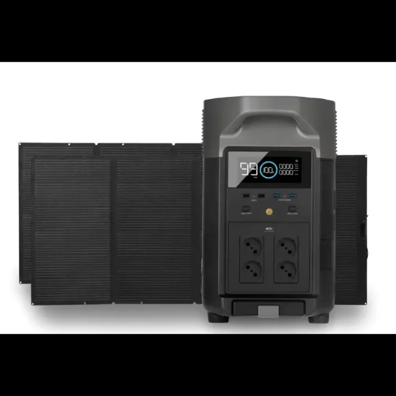 Outlet Delta pro 3600 Wh + Panneaux solaires 2 x 400 W Electricité & Éclairage·Batterie Nomade & Groupe Électrogène Solaire|Batterie·Batterie Nomade Et Station D'Énergie