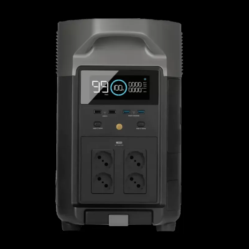 Outlet Delta pro 3600 Wh + Panneaux solaires 2 x 400 W Electricité & Éclairage·Batterie Nomade & Groupe Électrogène Solaire|Batterie·Batterie Nomade Et Station D'Énergie