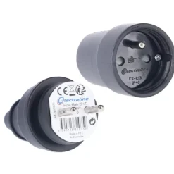Fiche caoutchouc 16A / 230V - IP44*Electraline Online