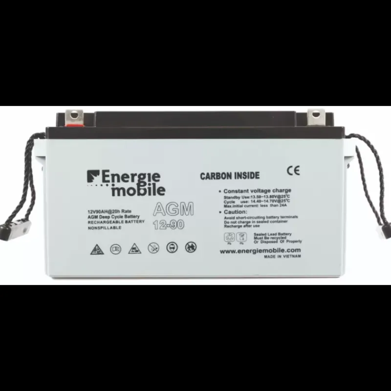 EM Batterie AGM plomb carbone 90Ah*Energie Mobile Sale