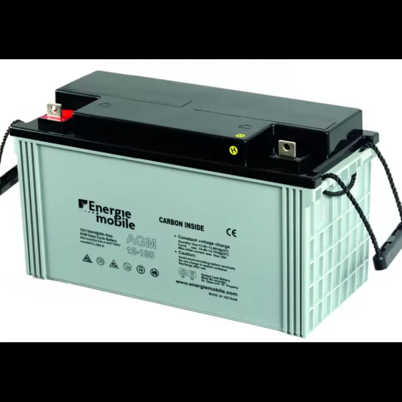 EM Batterie AGM plomb carbone 130Ah*Energie Mobile Discount