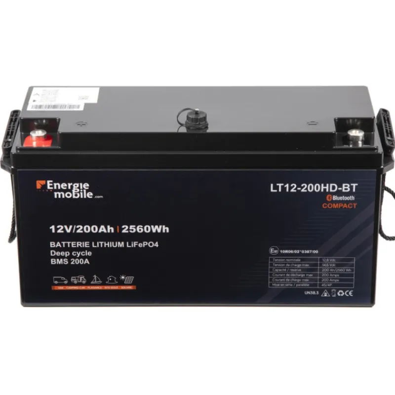 EM Batterie Lithium LT 12-200 Ah HD-BT | 2560 Wh*Energie Mobile Sale