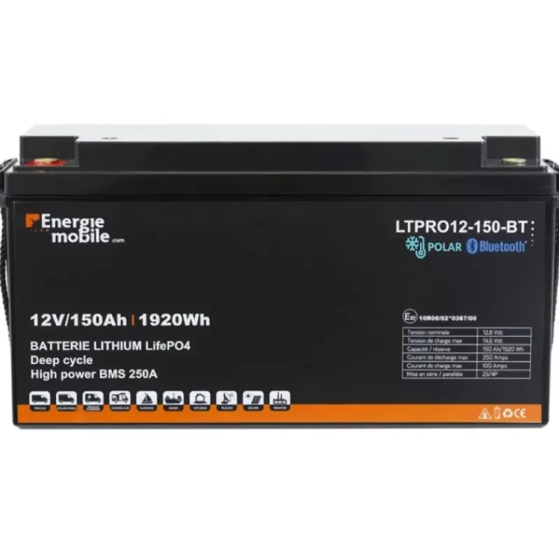 Hot EM Batterie Lithium LTPRO 12-150 Ah Polar - 1536 Wh Batterie·Batterie Lithium|Batteries·Batterie Lithium