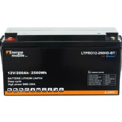 EM Batterie Lithium LTPRO12-200 Ah HD-BT - 2560 Wh*Energie Mobile New