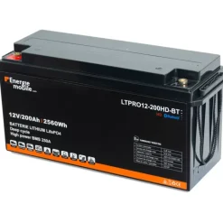 EM Batterie Lithium LTPRO12-200 Ah HD-BT - 2560 Wh*Energie Mobile New