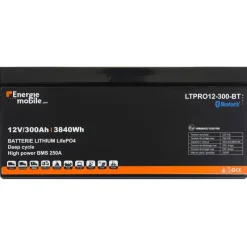 EM Batterie Lithium LTPRO 12-300 Ah BT - 3840 Wh*Energie Mobile New