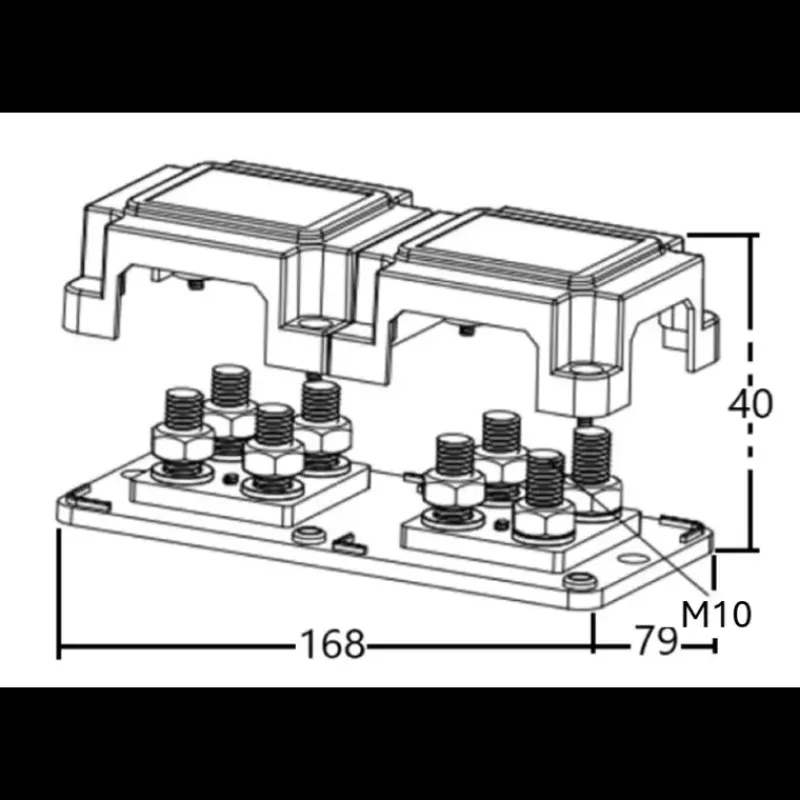 Best EM BusBar Duo 400A | 8 x M10 Distribution & Protection·Busbar Et Bornier Dc|Distribution & Protection·Bornier Et Busbar Dc