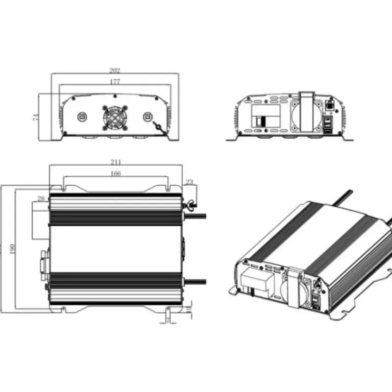 Best EM Convertisseur PSW24-DIF 700 W Electricité & Éclairage·Convertisseur 12V/230V|Production Électrique·Convertisseur Dc-Ac