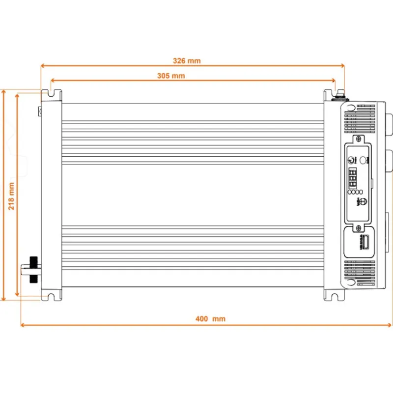EM Convertisseur sinusoïdal DC-AC | PS RT-V2 | 2700 Va*Energie Mobile Best