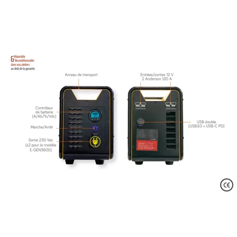 EM E-GEN2000 Electricité & Éclairage·Batterie Nomade & Groupe Électrogène Solaire|Batterie·Batterie Nomade Et Station D'Énergie
