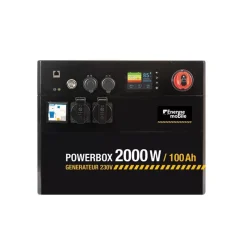 Hot EM Générateur lithium 230V POWERBOX | 2000 W / 100 Ah Electricité & Éclairage·Batterie Nomade & Groupe Électrogène Solaire|Batterie·Batterie Nomade Et Station D'Énergie