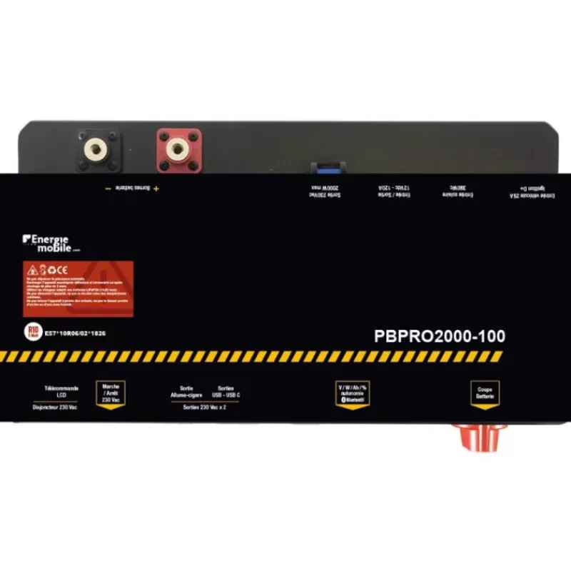 Hot EM Générateur lithium 230V POWERBOX | 2000 W / 100 Ah Electricité & Éclairage·Batterie Nomade & Groupe Électrogène Solaire|Batterie·Batterie Nomade Et Station D'Énergie