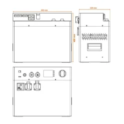 EM Générateur lithium 230V POWERBOX|3000 W / 240 Ah*Energie Mobile