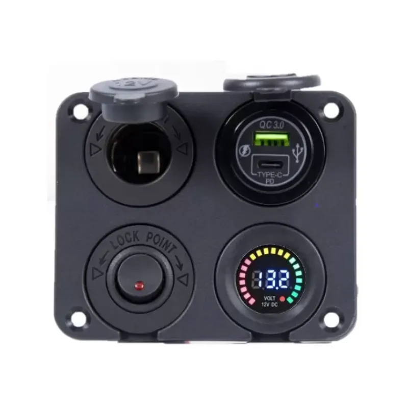 Sale EM Mini tableau C 12V + USB/C + Voltmètre Pro DC Distribution & Protection·Prise Et Fiche Dc (Allume Cigare, 12V, Usb...)|Distribution & Protection·Tableau Électrique