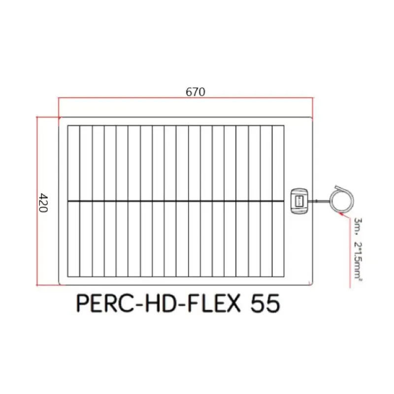 Clearance EM Panneau solaire PERC HD FLEX 55 W Solaire·Panneau Solaire Souple|Energie Solaire·Panneau Solaire Souple