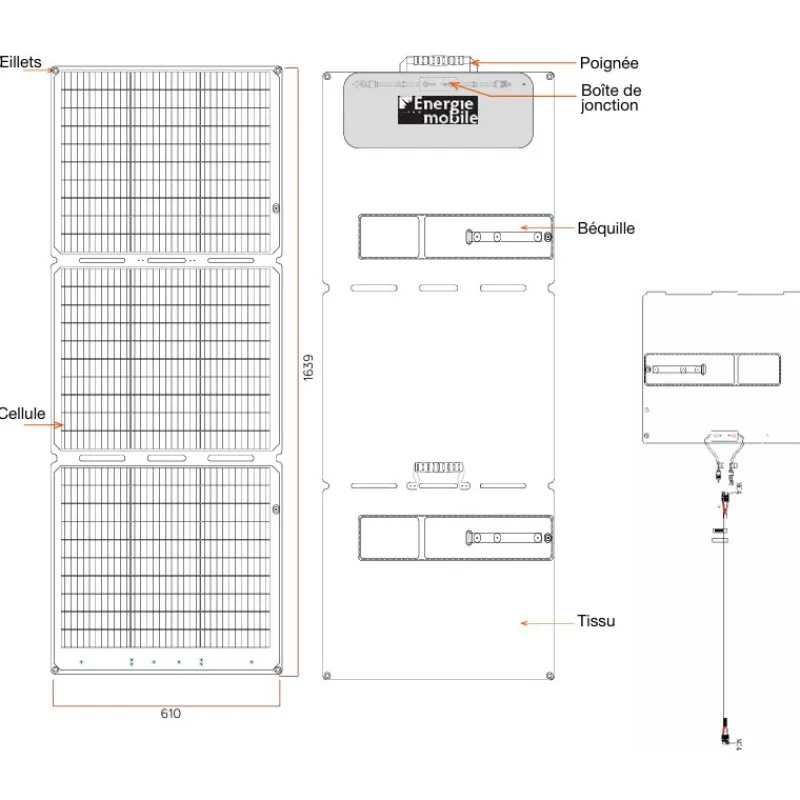 EM Panneau solaire pliable BFX-157*Energie Mobile Clearance
